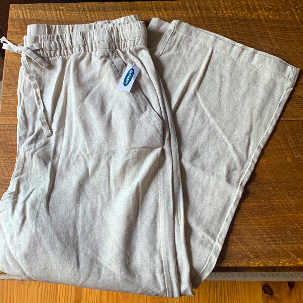 Old Navy wide leg linen pants